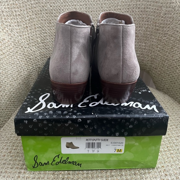 Sam Edelman Petty Suede ankle boot, colour Putty. Size 7. Brand new unworn - Picture 2 of 6